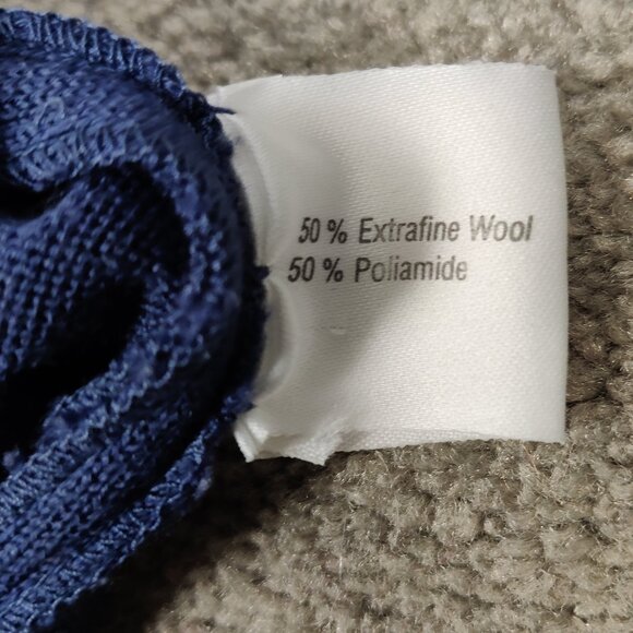 Veritas Women's Dress Size 14 Blue Wool Blend Maxi Crew Neck Lagenlook Modest - Picture 6 of 9